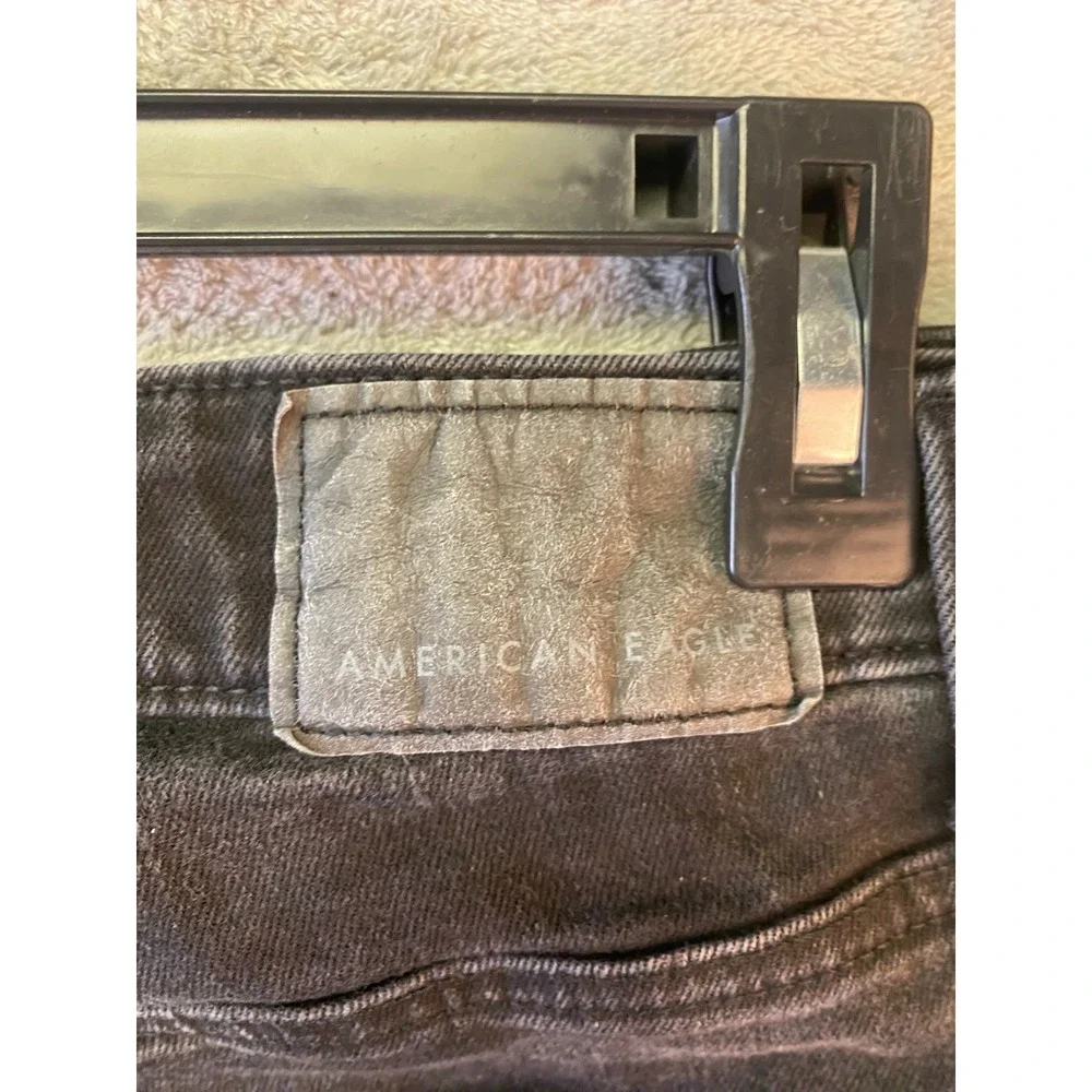 American Eagle AirFlex+ Jeans Mens 29x30 Black Slim Straight Stretch Denim